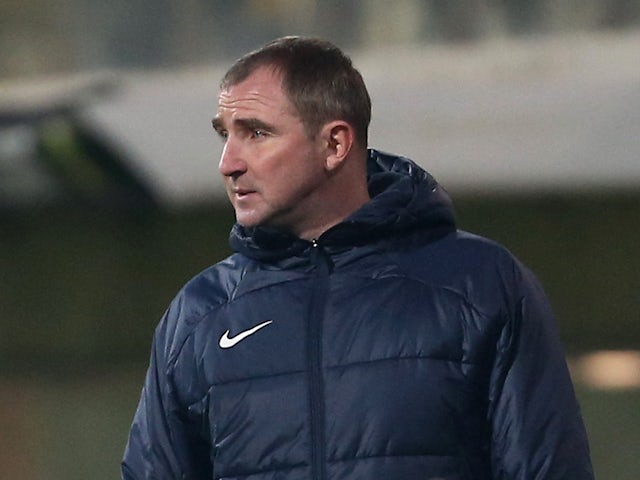 L'entrenador de l'SC Dnipro-1, Oleksandr Kucher, el 16 de febrer de 2023
