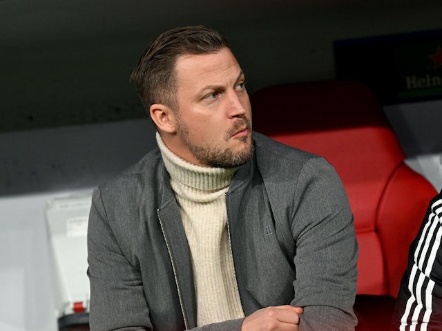 Jacob Neestrup, entrenador del FC Copenhaguen, el 29 de novembre de 2023