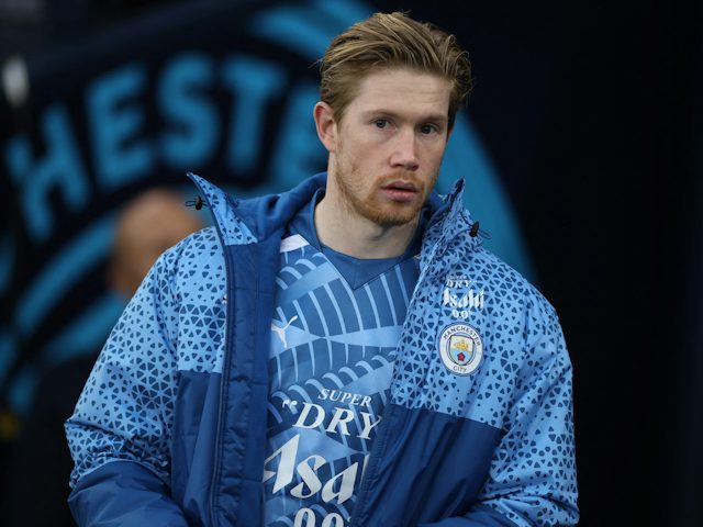 Kevin De Bruyne del Manchester City abans del partit del 30 de desembre de 2023