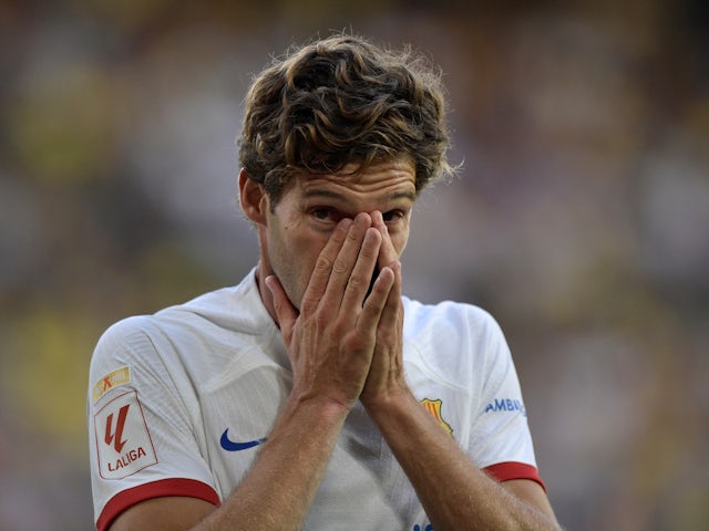 Marcos Alonso en acció pel Barcelona el 27 d'agost de 2023