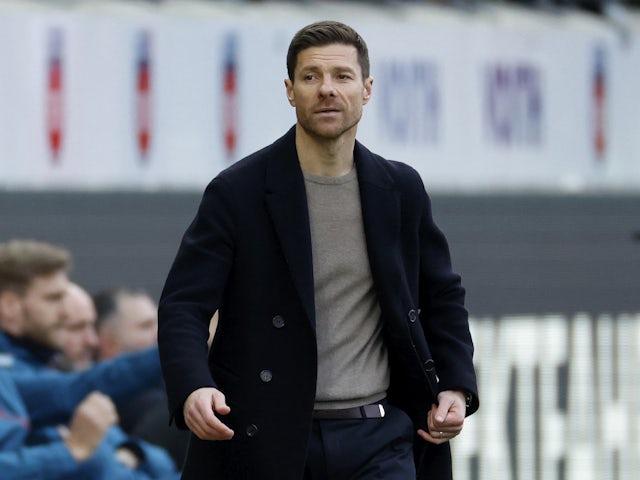 L'entrenador del Bayer Leverkusen, Xabi Alonso, reacciona el 17 de febrer de 2024