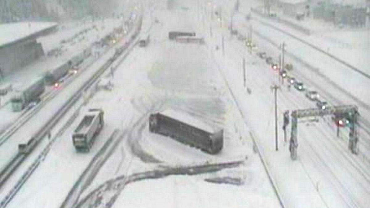 Mal temps, el coll del Brenner a l'A22 es va tancar per fortes nevades