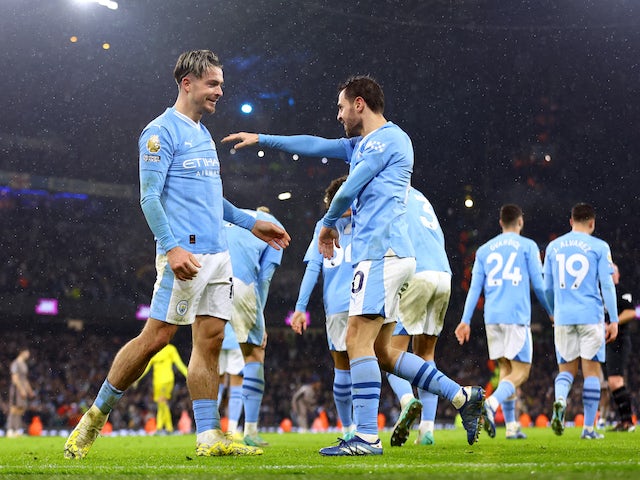Jack Grealish del Manchester City celebra el gol contra el Tottenham Hotspur el 3 de desembre de 2023