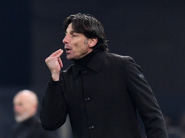 L'entrenador de l'Udinese, Gabriele Cioffi, reacciona el 20 de gener de 2024