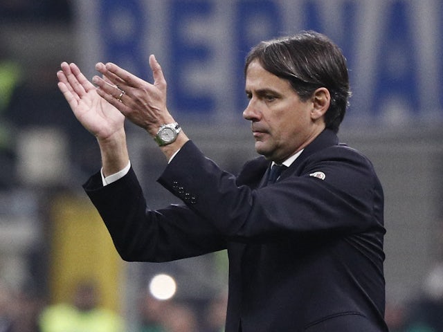 L'entrenador de l'Inter de Milà, Simone Inzaghi, reacciona el 4 de febrer de 2024