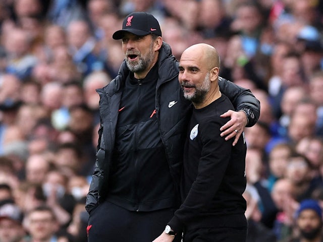 L'entrenador del Liverpool, Jurgen Klopp, i l'entrenador del Manchester City, Pep Guardiola, fotografiats el 10 d'abril de 2022