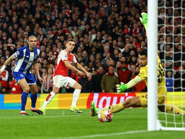 Leandro Trossard de l'Arsenal va marcar el seu primer gol el 12 de març de 2024