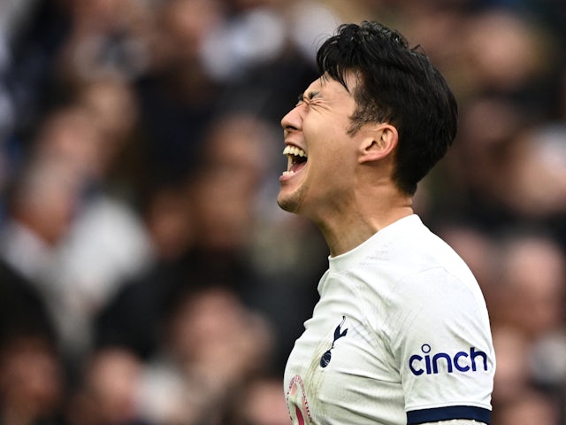 Son Heung-min del Tottenham Hotspur celebra el gol el 29 de març de 2024