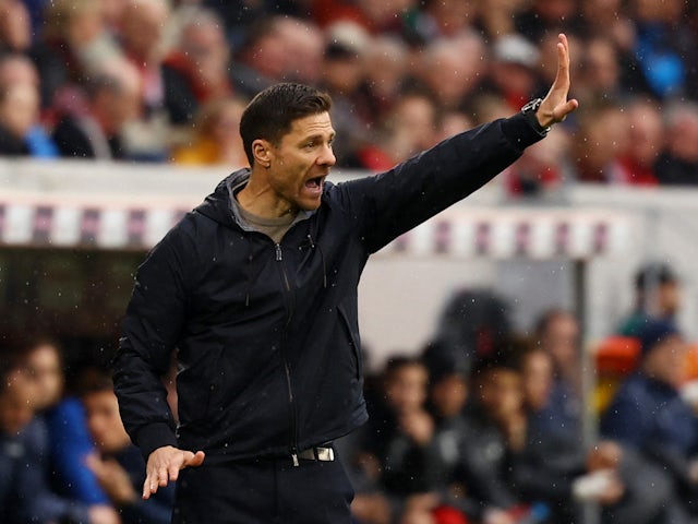 L'entrenador del Bayer Leverkusen, Xabi Alonso, reacciona el 17 de març de 2024