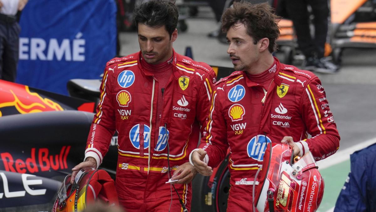 Ferrari, Leclerc Sainz discuteixen: "Em va fer perdre una plaça".  "De què et queixes?"